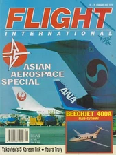 Flight International (19 Feb 1992) Beech 400 Cutaway, N-250, Asian Aviation