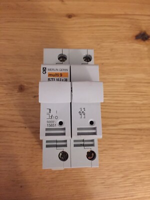 Merlin Gerin Multi 9 Sti 10,3 X 38 Fuse Holder Carrier 2 Double Pole | Ebay