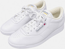 Reebok Classic White Leather Sneakers Women's Size 8 Low Top Lace Up Shoes