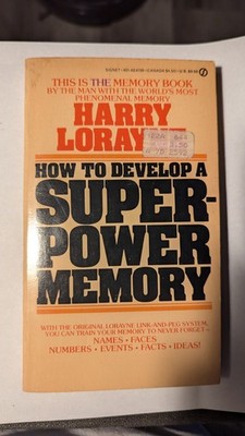 How to Develop a Super-Power Memory Lorayne 1974 First Signet Printing Rare HC