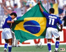 ROMARIO SIGNED BRAZIL WORLD CUP 1994 14X11 PHOTOGRAPH (ACG CERT AG17888)