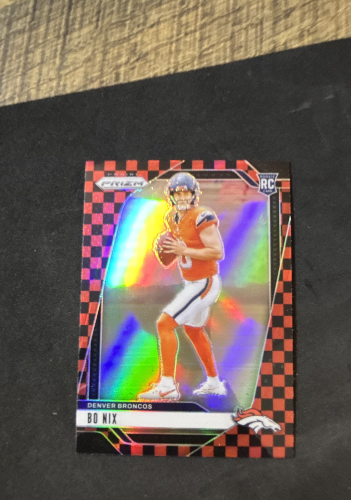 2024 Panini Prizm - Rookies Bo Nix #309 Black & Red Checker Prizm (RC)
