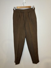 Vintage Giorgio Armani Le Collezioni Linen Rayon Pants Button Fly Raw Hem W30