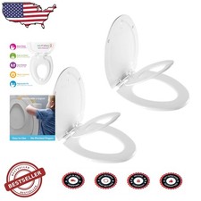 NextStep2 Elongated Toilet Seat 2-Pack, Built-In Potty, Slow-Close, USA Made