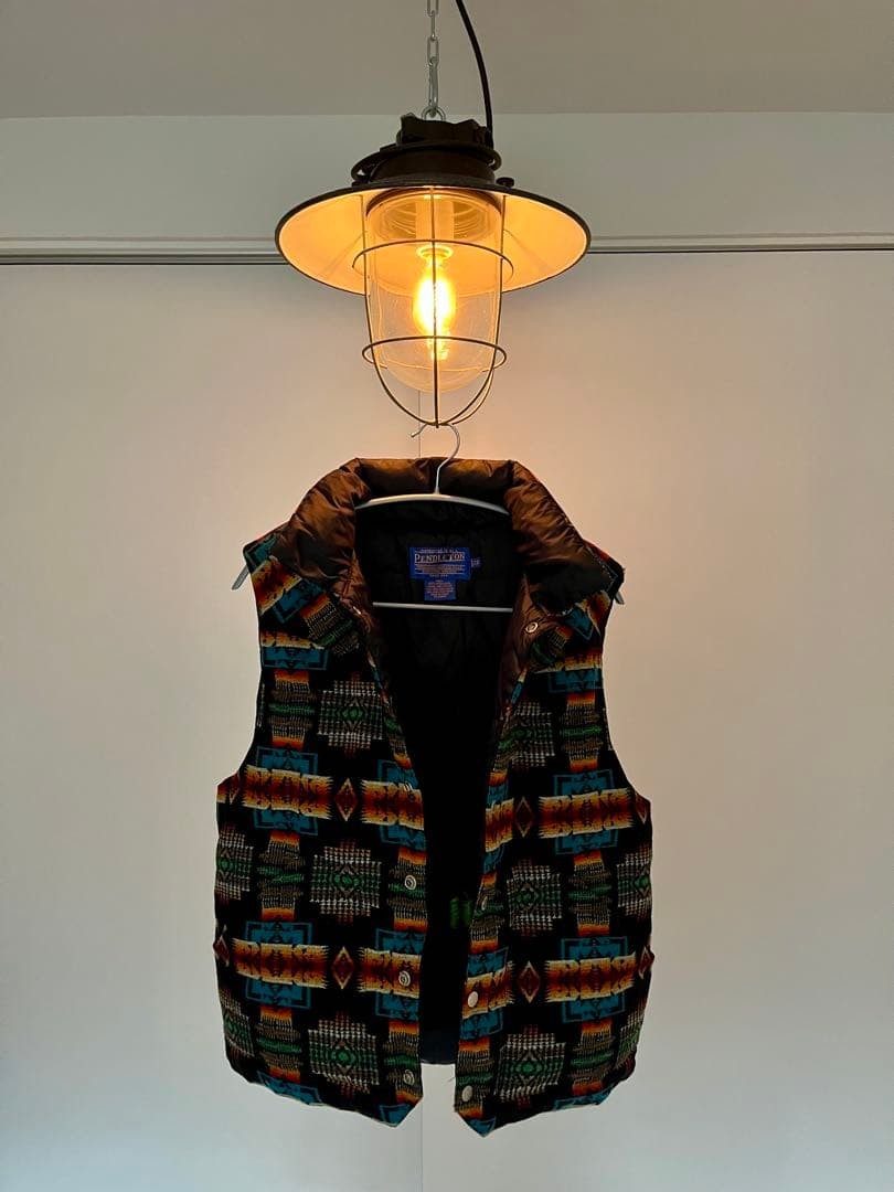 PENDLETON Geometric Pattern Sleeveless Down Vest … - image 3