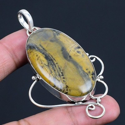 Sonora Sonnenaufgang Edelstein handgefertigt 925 Sterlingsilber Schmuck Anhän...