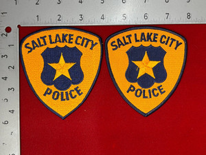 "SALT LAKE CITY  UTAH POLICE" SHOULDER PATCHES, (SET OF 2) BRAND NEW