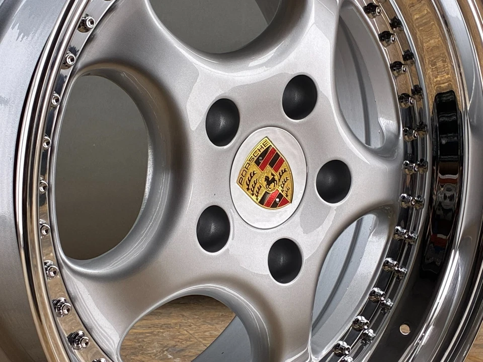 4Stk orig KERSCHER RS 3tlg Felgen wheels rims 8/9,5x17 5x130 Porsche 930 993 996 - Bild 4 von 4