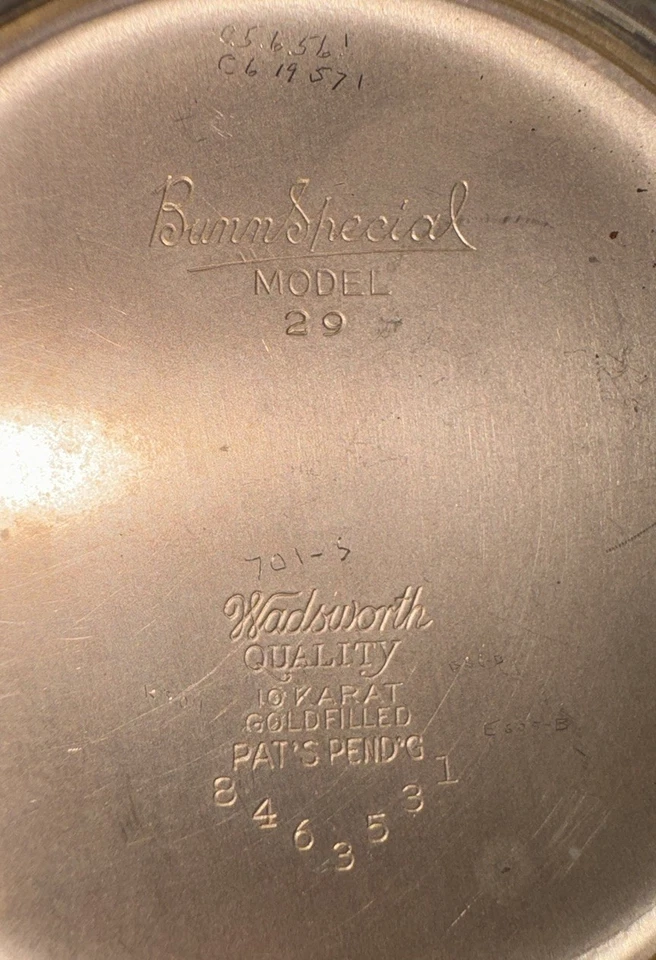 Illinois Bunn Special 60 Hour Railroad Pocket Watch (1929) 10k Runs - Image 3 of 4