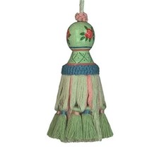 123 Creations C202G Laura-Green hand painted tassel