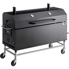 Backyard Pro 554SMOKR60KD 60" Charcoal / Wood Smoker Grill with Adjustable Grate