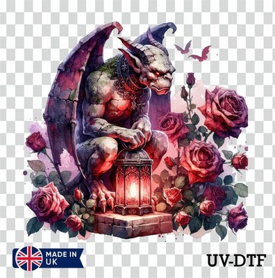 Gothic Gargoyle UV DTF Sticker - Glas Laptop Becher Tasse bs355