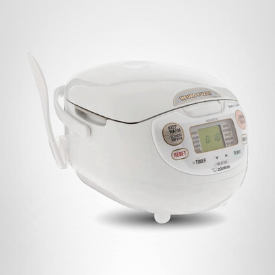 Zojirushi NS-ZCC10 Neuro Fuzzy 5.5-Cup Rice Cooker 10 Programs White