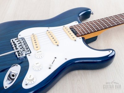 1992 Levinson Blade Texas Blue S-Style Guitar SSS Clear Blue
