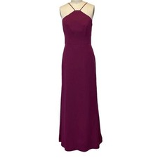 Hayley Paige halter maxi prom occasion brides made homecoming gown NWOT Womens 8