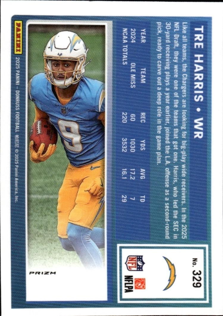 2025 Donruss #329 Tre Harris Optic Rated Rookies Preview Holo | eBay