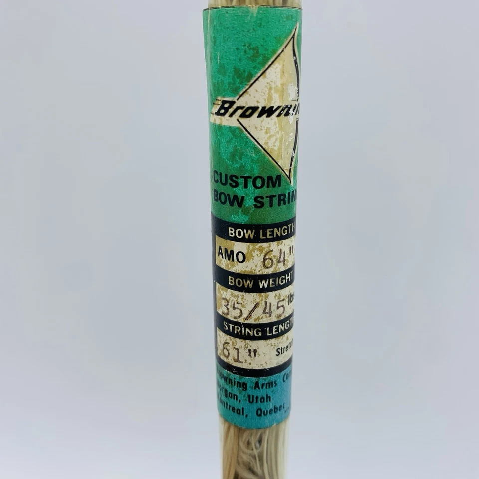 Browning Custom Bow String AMO 64” 35/45lbs 61” Stretched Vintage NOS Archery - Image 2 of 4