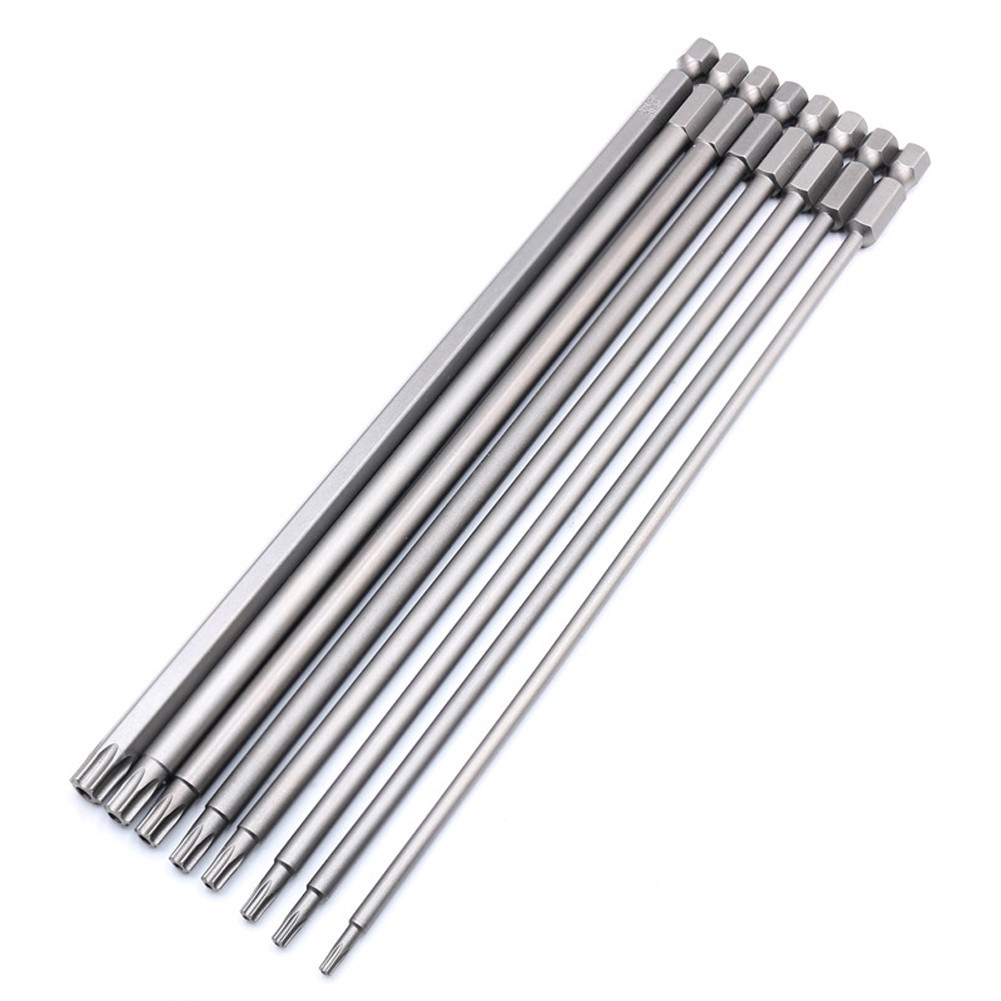 Durable T8T40 Hex Shank Screwdriver Bits for Precision Unscrewing 7-78In