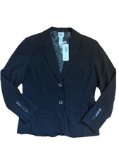 NEW CHICO  S Woman  s Magique Helen Blazer Jacket Black sz 1