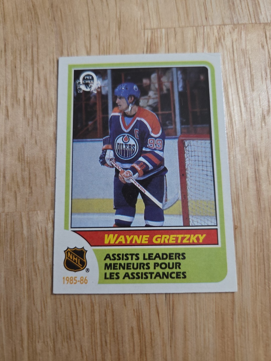 1986-87 O-PEE-CHEE WAYNE GRETZKY Assists Leader #259 Oilers Card OPC HOF