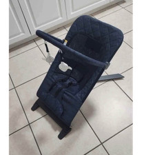 BabyBj rn Bouncer Bliss Dark Blue Toy Bar Portable Foldable Infant Chair