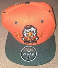 NWT Miami Hurricanes Zephyr Tokyo Dachi Youth Kids Boys Kanji Snapback Hat Cap