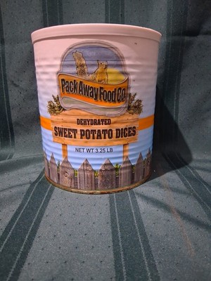 Pack Away Food Co. Dehydrated Sweet Potato Dices 3.25 lb Can WP624