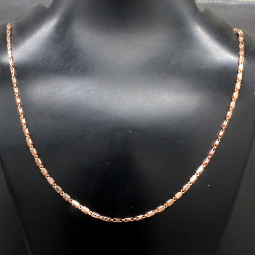 Collier Chaîne En Cuivre Massif Pur 999 - 20 Pouces (50 Cm) - Bijou De Guérison Unisexe - Neuf Avec étiquettes