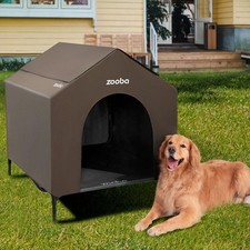 2-in-1 Dog House Medium Dogs Elevted Dog House Outdoor/Indoor Puppy Shelter