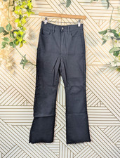 Oak  Fort Women's Black High Rise Skinny Jeans Raw Hem Size 26