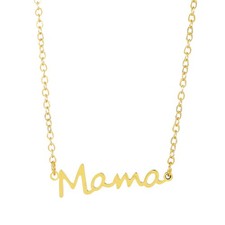 Mama Necklace Rose Gold Silver Necklace for Mom Initial Letter Mama Pendant Neck