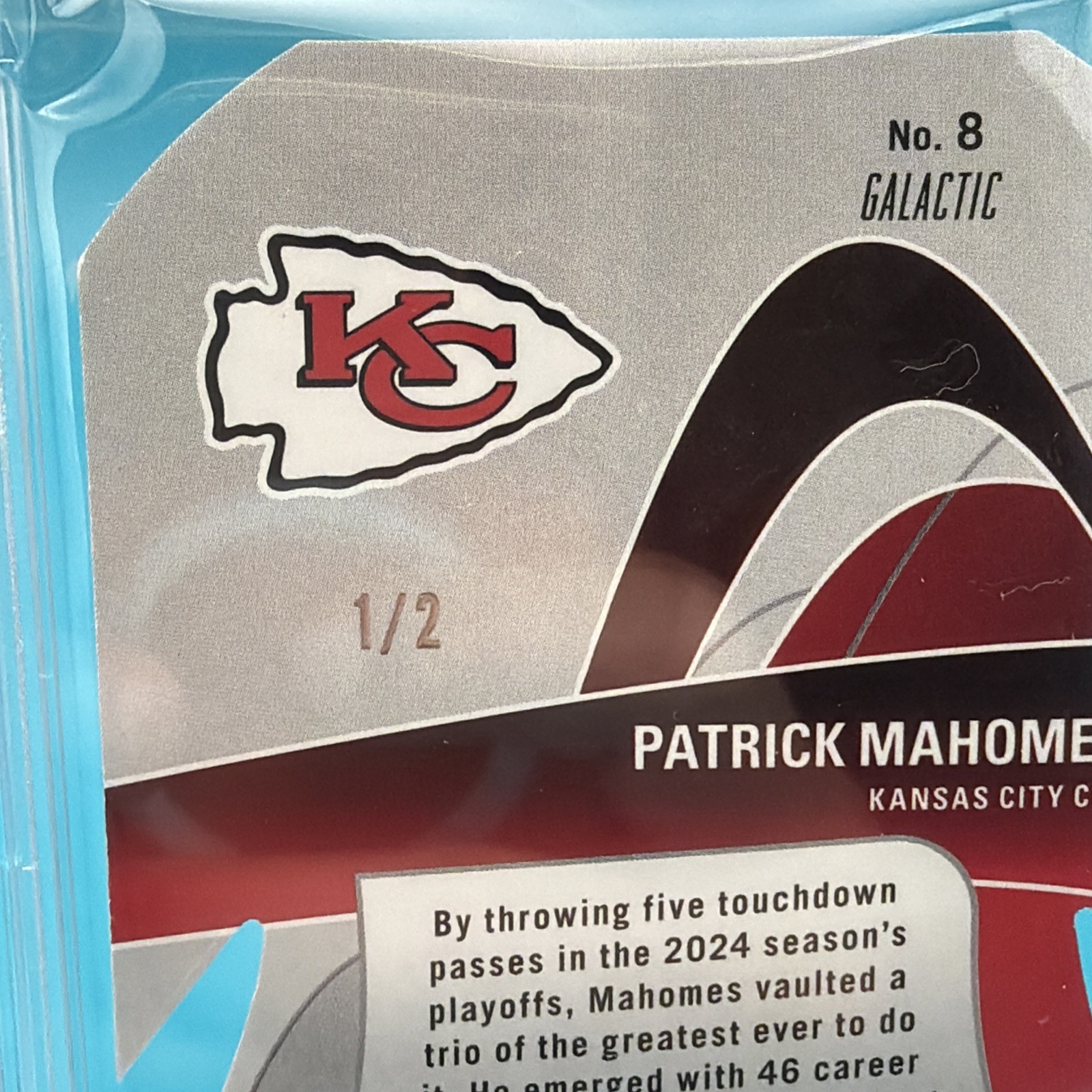 2025 Panini Revolution Pay Dirt! Patrick Mahomes II Galactic 1/2 PSA 9 🔥 RARE! view 3