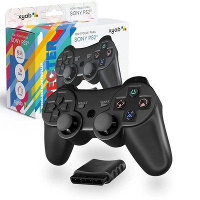 SPECTER Wireless Controller for PlayStation 2 [Black]   PS2 Gamepad Replacement