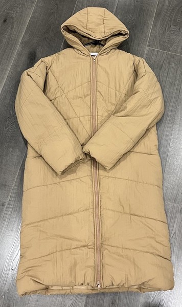 Longline Tan Puffer Jacket Sz XS