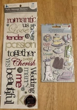 Wedding Theme Dimensional Stickers and Puffy Message Stickers