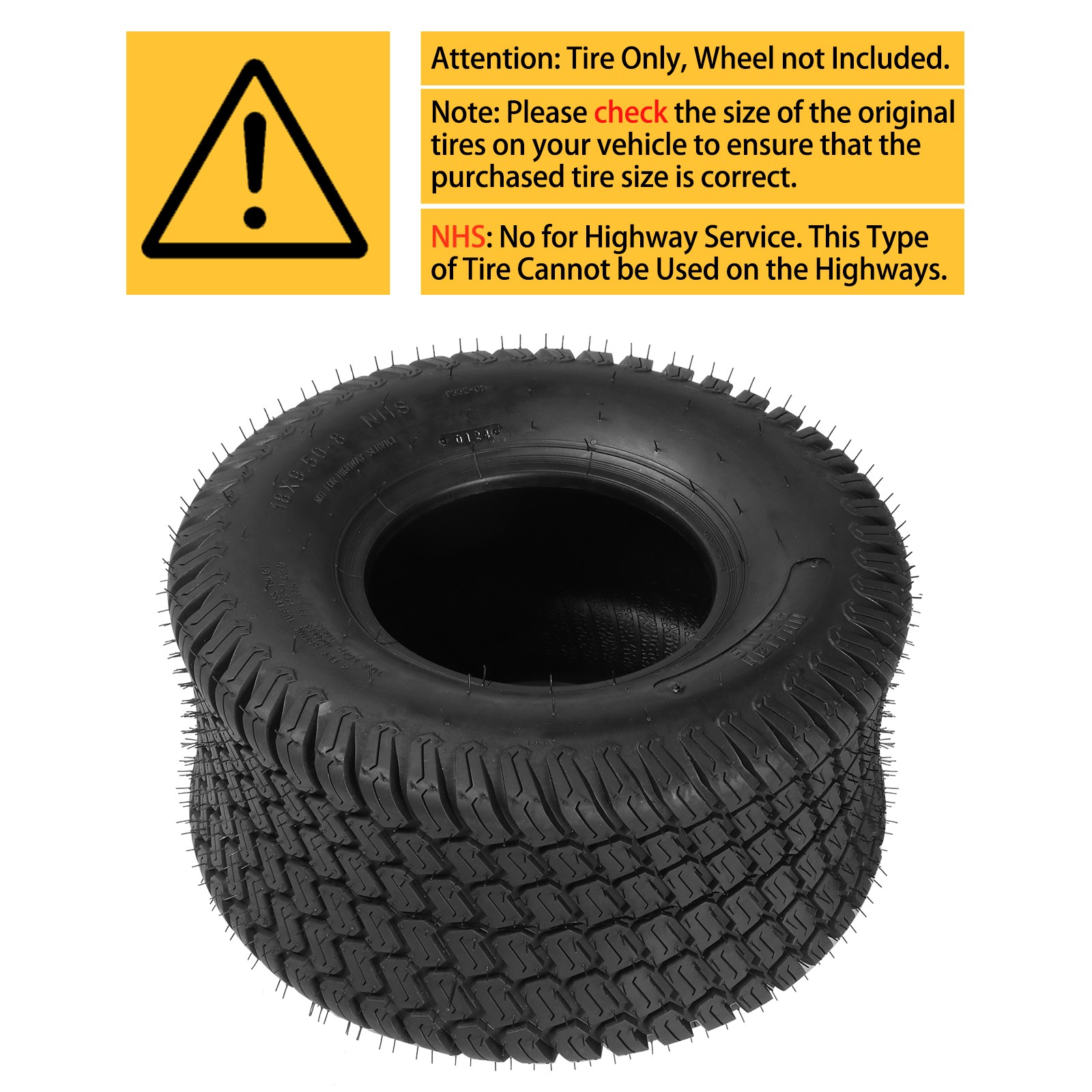Quantity 2 Tread Depth (mm): 9.5  18x9.50-8 Lawn Mower Golf Cart Turf Tires