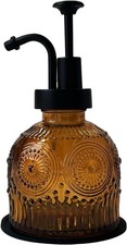 Vintage Soap Dispenser for Bathroom,Glass Kitchen Soap Dispenser with Pump,Farmh