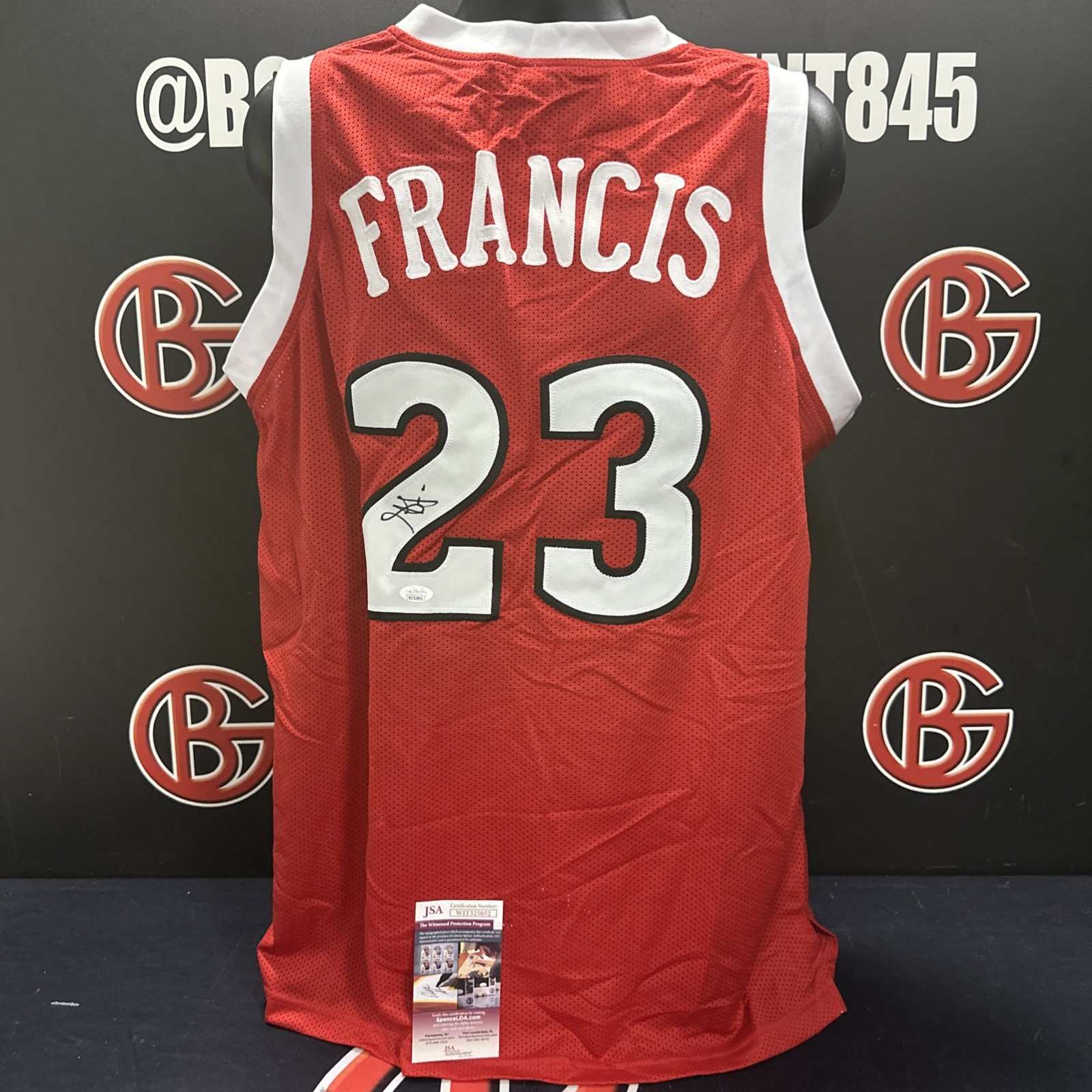 Steve Francis Autographed Signed Maryland Terrapins Red Jersey Steiner CX COA 