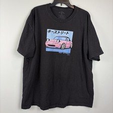 Key Street Sukoshi Pink Mazda Miata Jdm Graphic T-shirt Black Mens 2xl Cotton