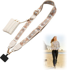 Cell Phone Lanyard Crossbody,Adjustable Cell Phone Strap with Wristlet,Clip and