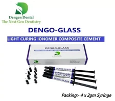 Dengen Dental Dengo-Glass Light Curing Glass Ionomer (4 x 2gm)