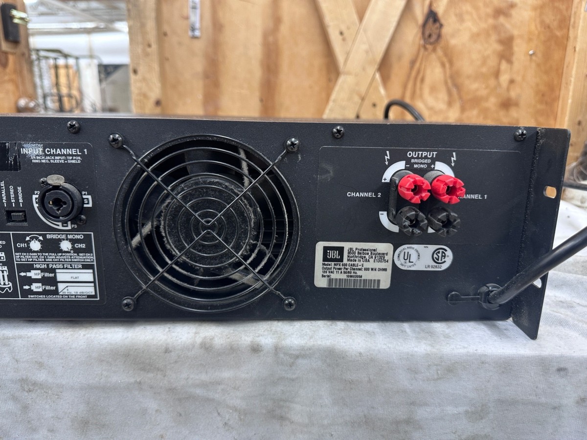 JBL MPX600 Stereo Power Amplifier Amp 600 Watts Per Channel - Four