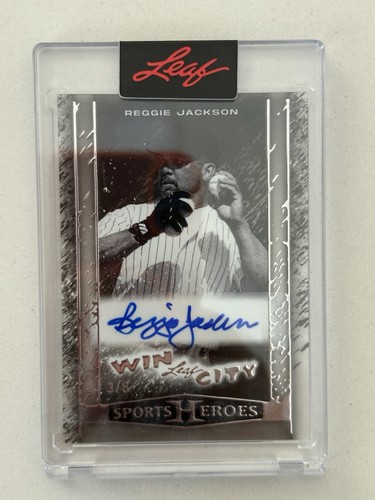 2025 Leaf Sports Heroes Win City Reggie Jackson Blue Auto 3/8