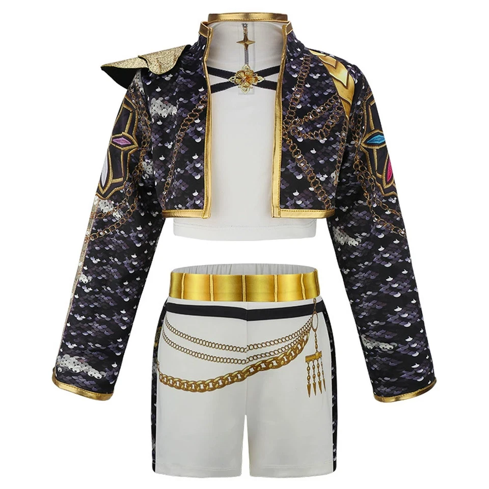 Girls Kpop K POP Demon Hunters Rumi Costume Cosplay Wig Halloween Birthday 4-12Y - image 3 of 4