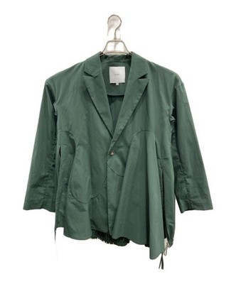 UN3D. Green Wave Line Shirt Jacket M Nylon Outerwear Women Used