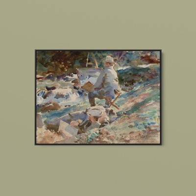 John Singer Sargent - An Artist at His Easel - Art Print on Paper or Canvas