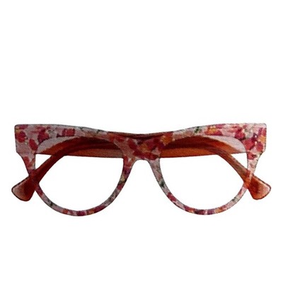 ZiGi +MARAiS FRIDA Pink Floral Blue Light Blocking Glasses Anthropologie Cat Eye