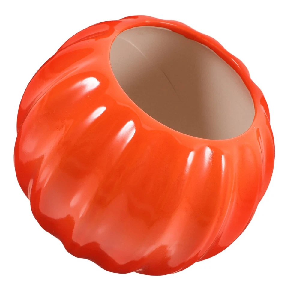  White Pumkin Vase Pumpkin Flowerpot Fall Decor Ceramic Vases for Flowers