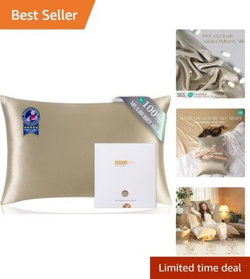 6A Mulberry Silk Pillowcase - Soft & Hypoallergenic, Queen 20''x30''