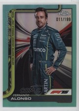 2025 Topps Chrome Formula 1 F1 Drivers Aqua Refractor /199 Fernando Alonso 1m6p